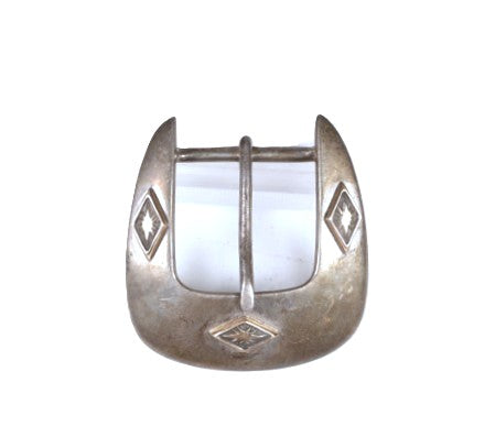 Western Sterling Silver and Brass Overlays Buckle