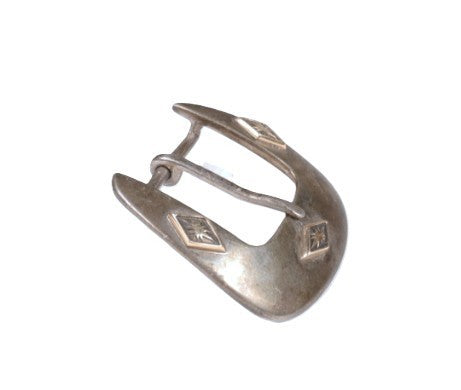 Western Sterling Silver and Brass Overlays Buckle