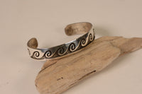 Hopi Sterling Silver Overlay Bracelet