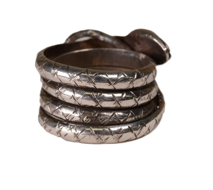 Navajo Sterling Silver Snake Ring Size 12