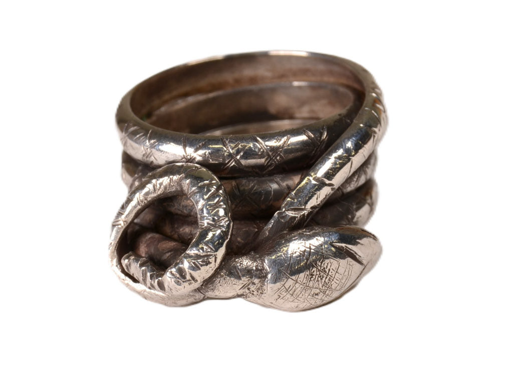 Navajo Sterling Silver Snake Ring Size 12