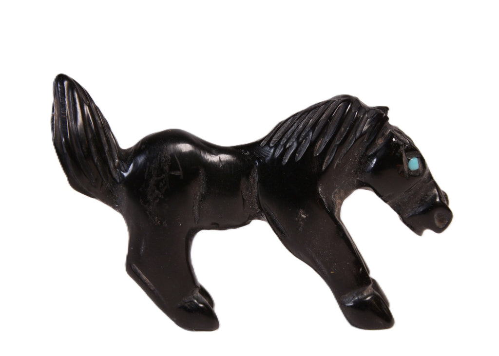 Zuni Pueblo Black Horse Fetish
