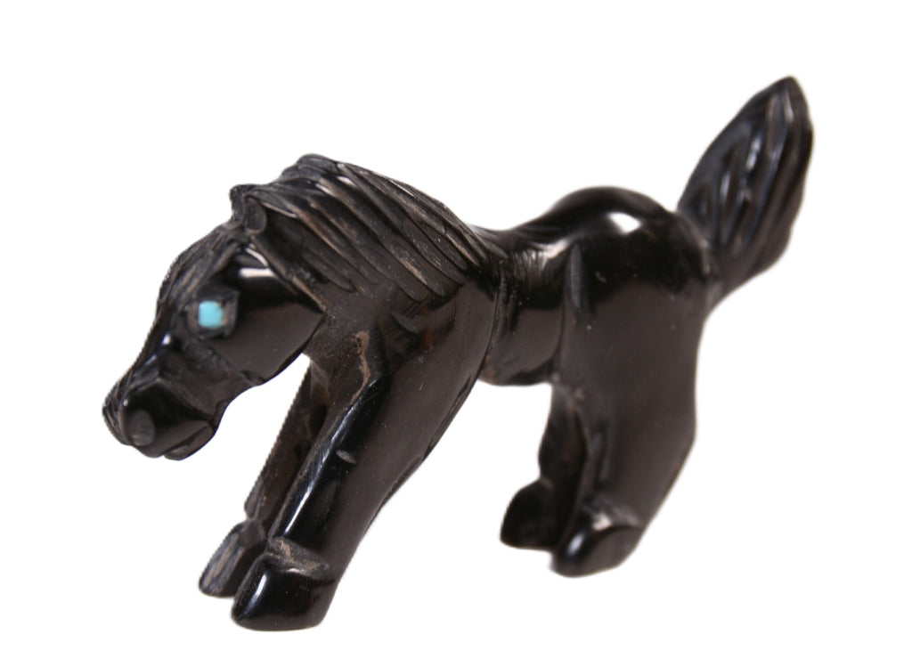 Zuni Pueblo Black Horse Fetish
