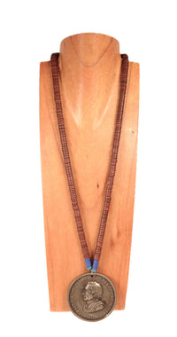 Peace Medal and Friendship Necklace with Cantonite Beads