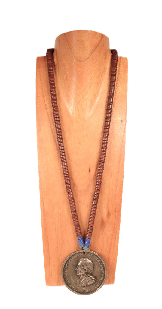 Peace Medal and Friendship Necklace with Cantonite Beads