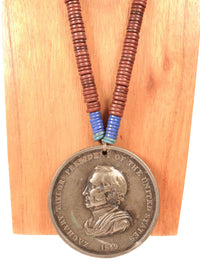 Peace Medal and Friendship Necklace with Cantonite Beads