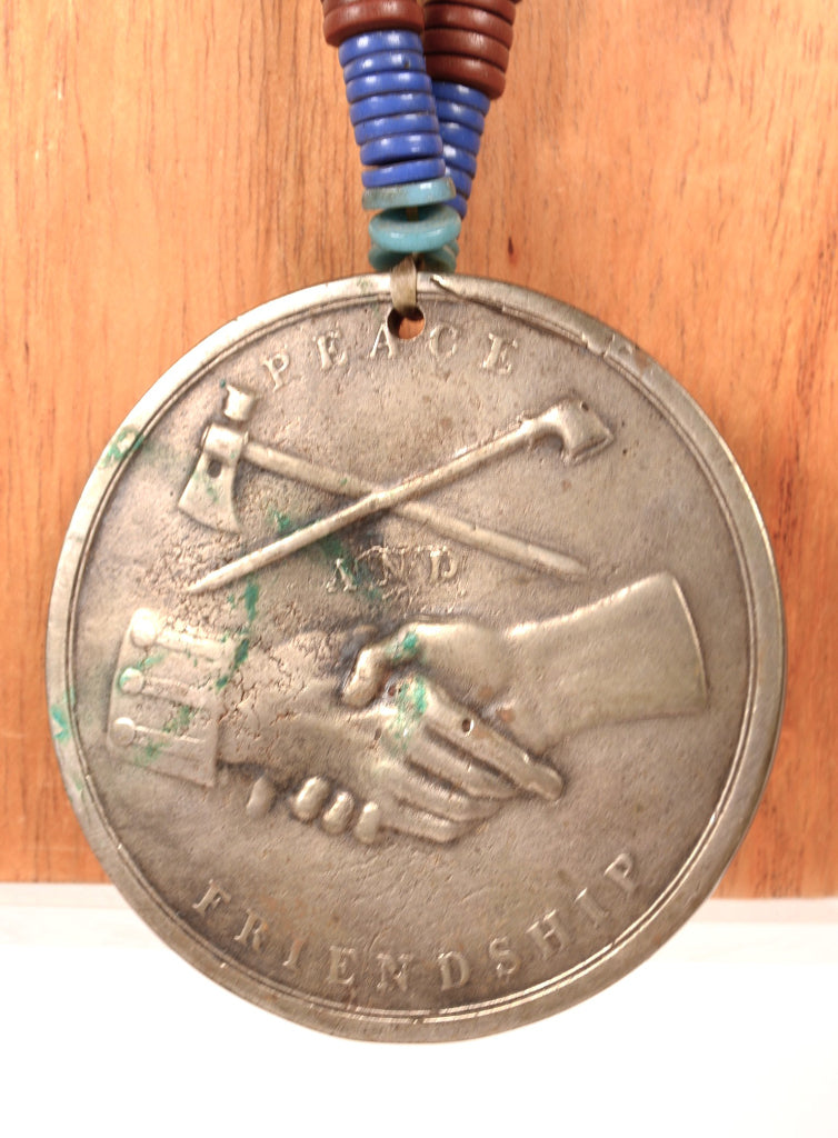 Peace Medal and Friendship Necklace with Cantonite Beads