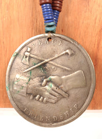 Peace Medal and Friendship Necklace with Cantonite Beads