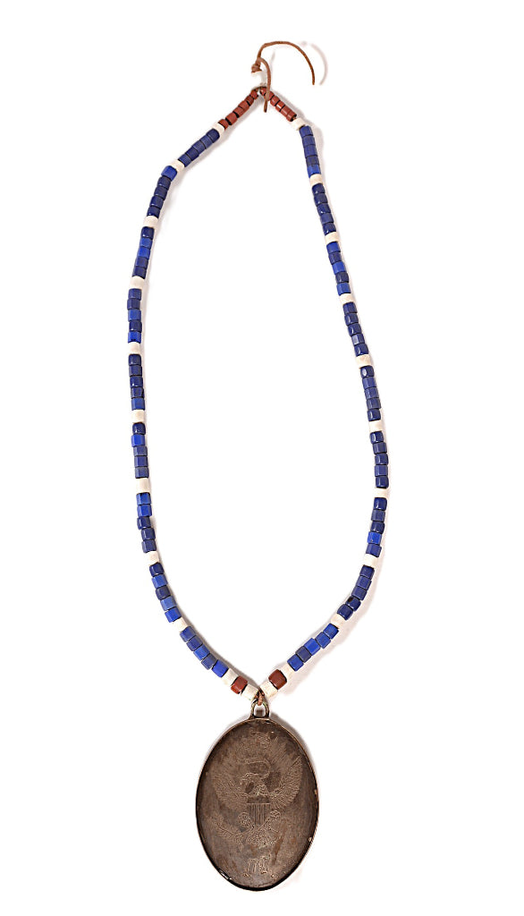 Peace and Freedom Eagle with Shield Necklace and Medallion