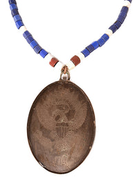 Peace and Freedom Eagle with Shield Necklace and Medallion