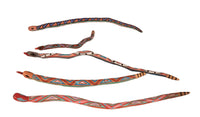 Zuni Pueblo Wood Painted Snakes By M. Chavez Set of 5