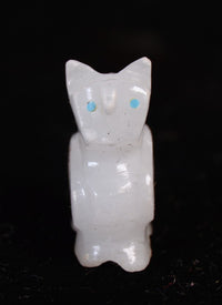 Zuni Pueblo White Cat Fetish