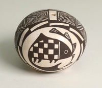 Acoma Pueblo Seed Jar Pottery By Phillip Iule