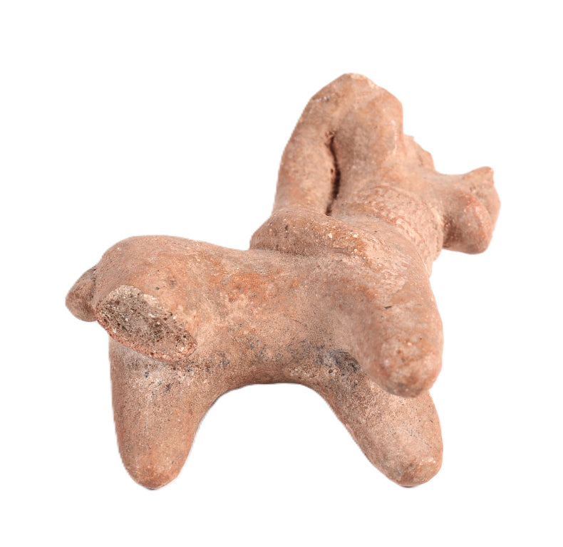 Mayan Pre-Columbian Bull Rider Figure Pottery