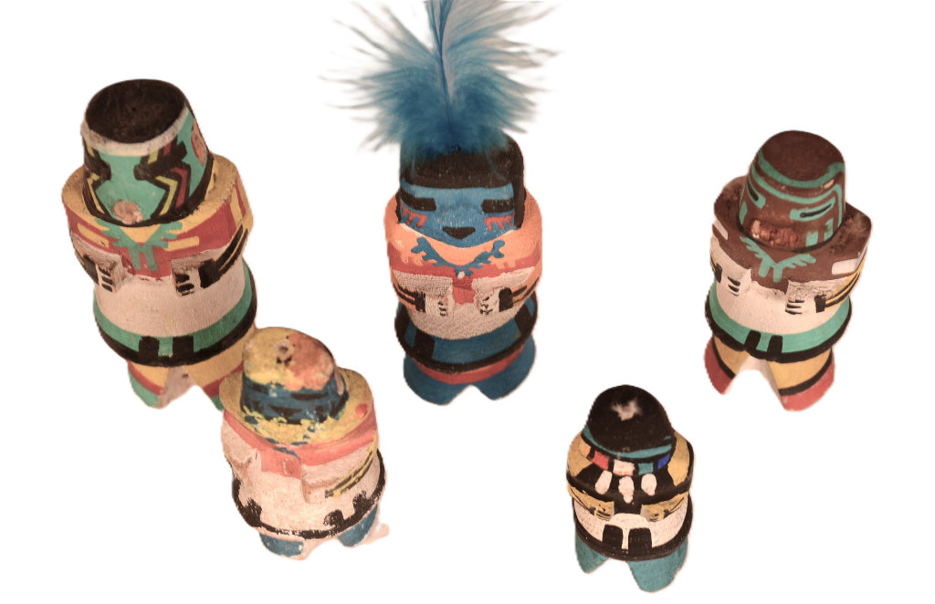 Hopi Pueblo Route 66 Kachina Dolls Set of 5