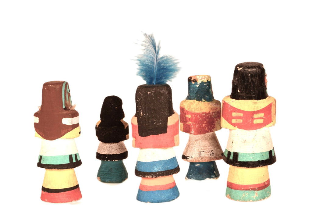 Hopi Pueblo Route 66 Kachina Dolls Set of 5