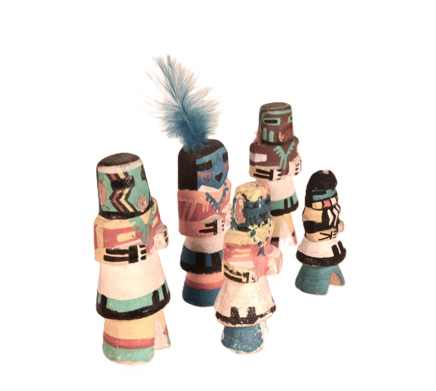 Hopi Pueblo Route 66 Kachina Dolls Set of 5