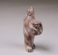 Zuni Fetish Bear with Drum by Rickson Kallestewa