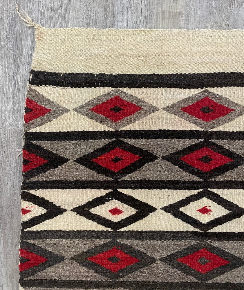 An Early Navajo Rug; Late Pound Rug / Heavy Blanket