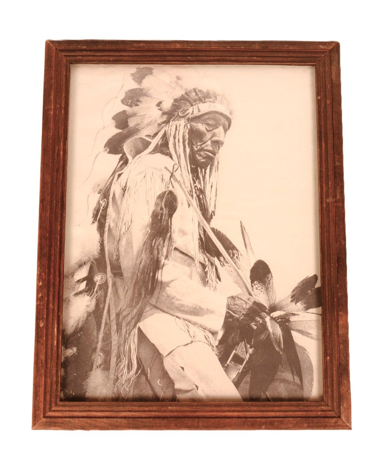 Fine Art Black and White Photo Indian on Horseback