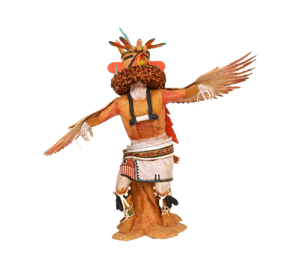 Hopi Kachina Red Tail Hawk Doll By Cecil Calnimptewa