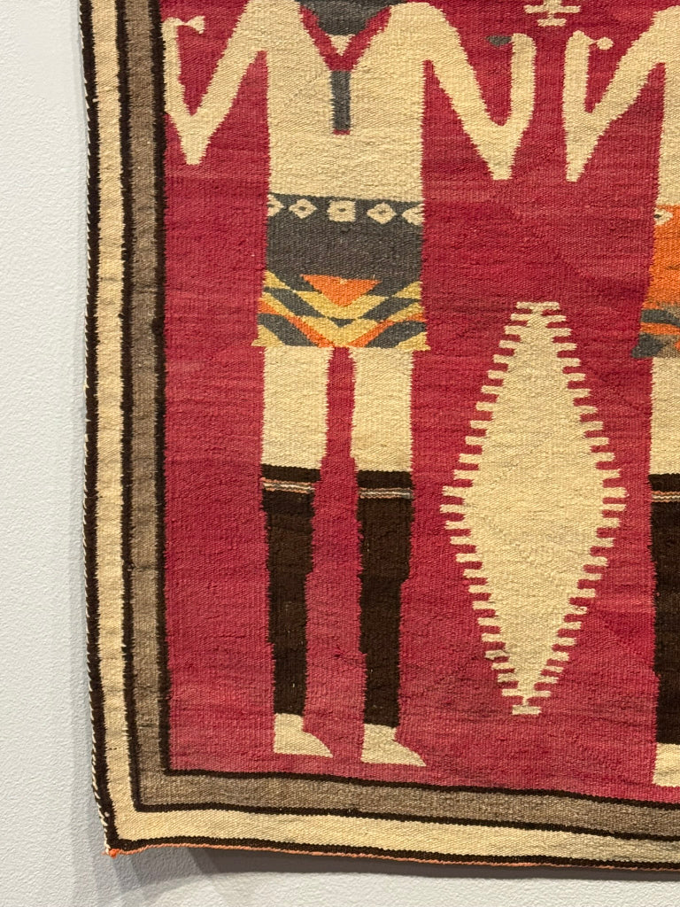 An Early Navajo Pictorial Yei Rug