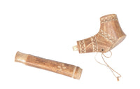 Sami Finland Inuit Scrimshaw Antler Pipe