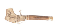 Sami Finland Inuit Scrimshaw Antler Pipe