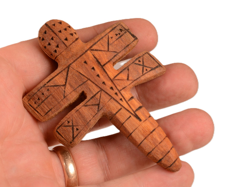 Zuni Pueblo Wood Carved Dragonfly Fetish By Alan Lewis
