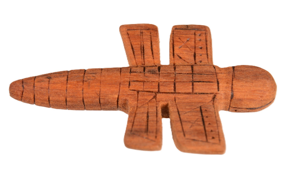 Zuni Pueblo Wood Carved Dragonfly Fetish By Alan Lewis