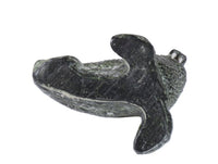 Green Walrus Sculpture with Tusks