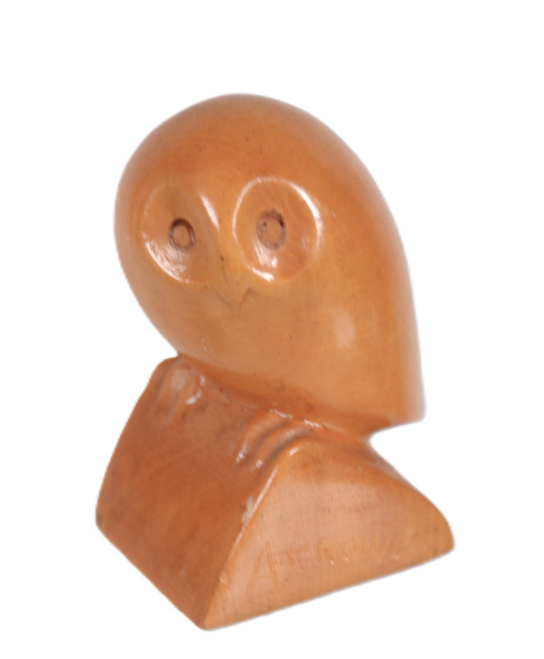 Zuni Pueblo Wood Owl Fetish By A. Crowe – Antique American Indian Art