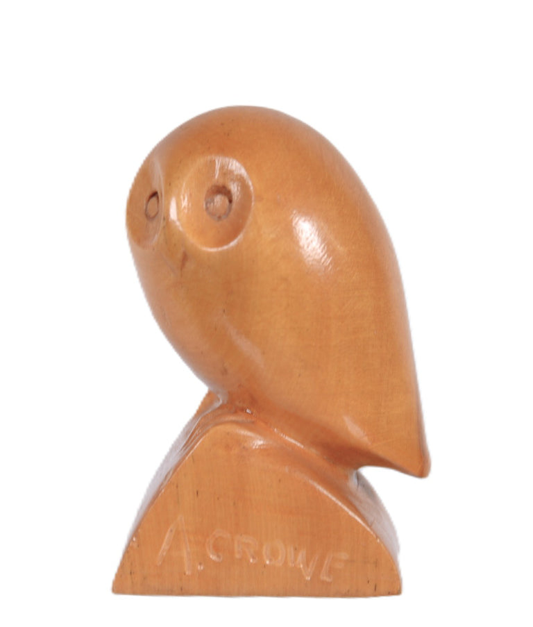 Zuni Pueblo Wood Owl Fetish By A. Crowe