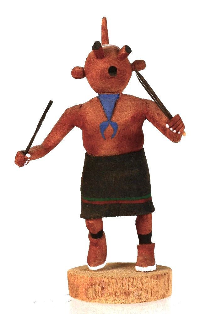 Hopi Pueblo Mudhead Kachina Doll By Neil David