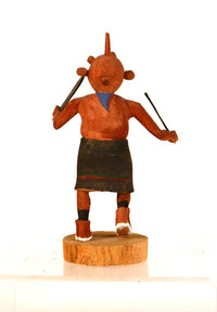 Hopi Pueblo Mudhead Kachina Doll By Neil David