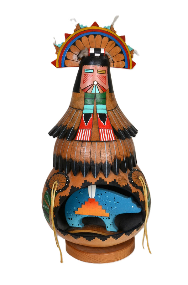 Hopi Kachina Cloud Man Shalako Gourd Doll By Lewis
