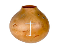 Navajo Extra Large Gourd with Painted Figures