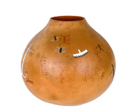 Navajo Extra Large Gourd with Painted Figures