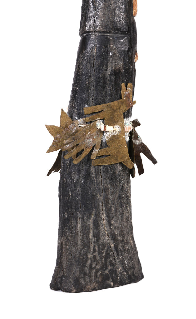 Zuni Antler Priest Fetish with Tin Ornaments