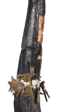 Zuni Antler Priest Fetish with Tin Ornaments