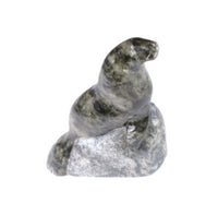 Eskimo Soap Stone Seal Sculpture on a Rock
