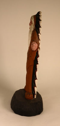 Folk Art Wood Carved Mountain Man By May Ella