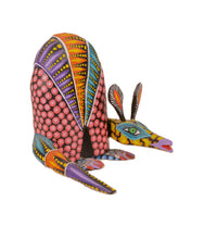 Multi Wood Painted Armadillo By Efrain Fuentes, Mexico