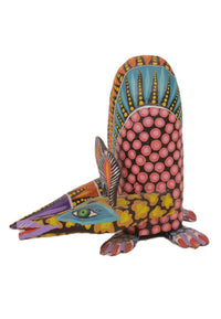 Multi Wood Painted Armadillo By Efrain Fuentes, Mexico