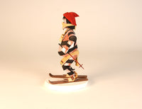 Hopi Kachina Koshare Clown Skiing Doll By O. Wood