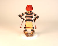 Hopi Kachina Koshare Clown Skiing Doll By O. Wood