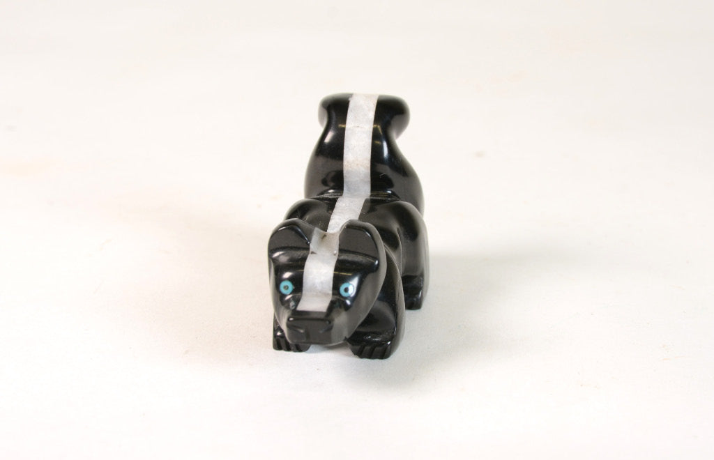 Navajo or Zuni Skunk Fetish Turquoise Bead Eyes