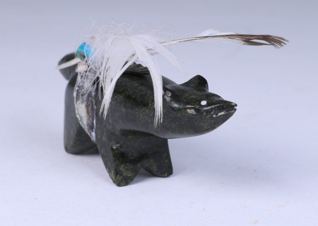 Vintage Zuni Wolf Fetish By Edna Leki