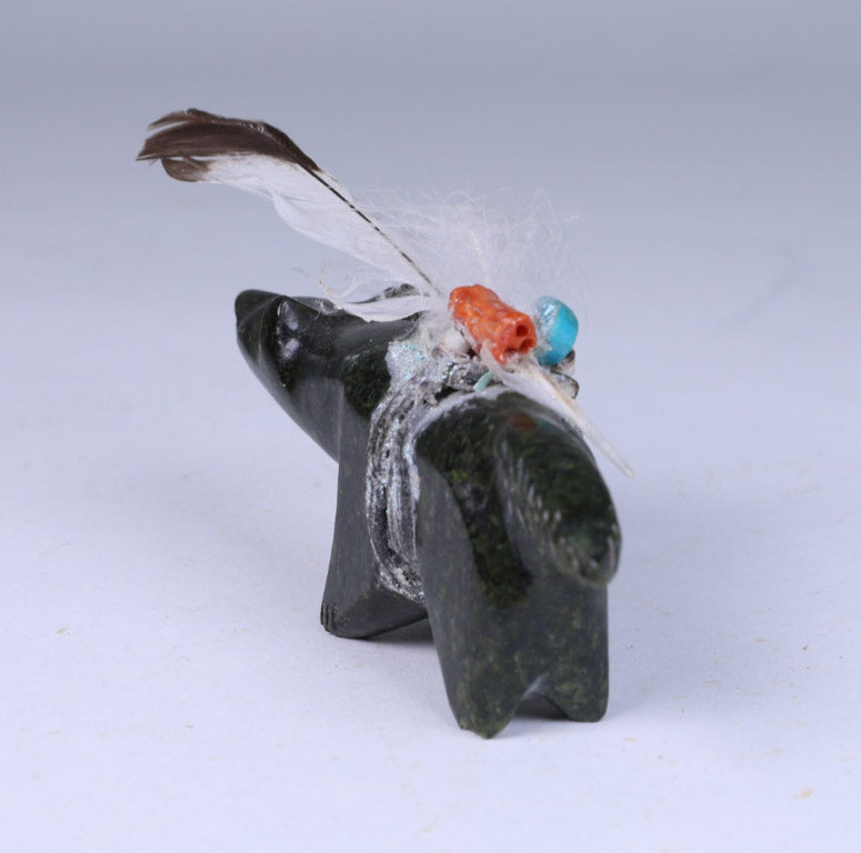 Vintage Zuni Wolf Fetish By Edna Leki
