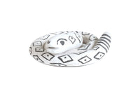 Acoma Pueblo Black on White Pottery Snake By Dolores Lewis
